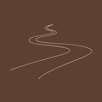 An abstract winding path with waypoints representing the gentle progression through a daily routine